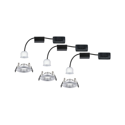 Paulmann EBL Nova mini Coin rund starr IP44 LED 3x4W 310lm Alu gedreht/Alu