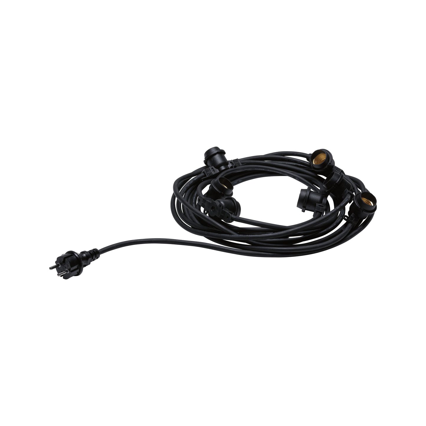 Paulmann Outdoor Lichterkette 230V IP44 7xE27 8,5m schwarz