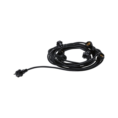 Paulmann Outdoor Lichterkette 230V IP44 7xE27 8,5m schwarz