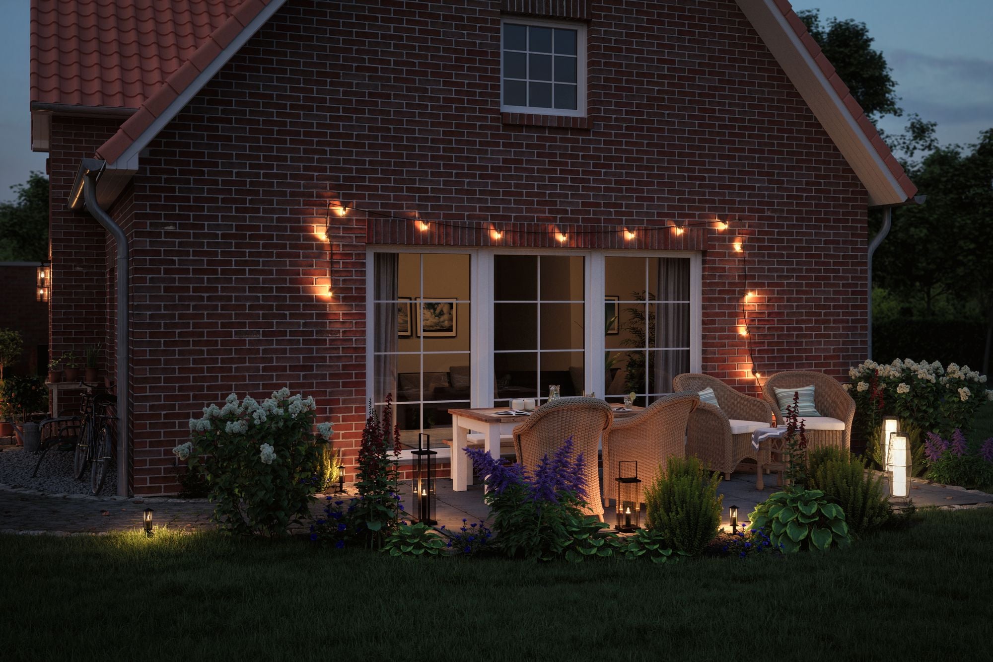 Paulmann Outdoor  Plug&Shine classic lantern 56 IP44 24V 56cm E14 1900K Anthrazit