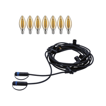 Paulmann Outdoor Plug+Shine Classic Lichterkette 24V IP44 1700K 7x2W