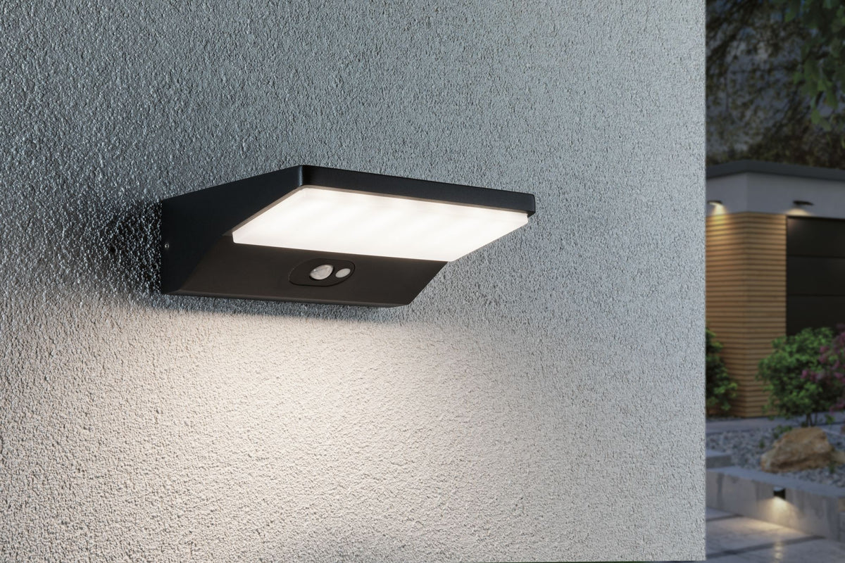 Paulmann Outdoor 230V Wall Lamp 9W IP54 3000K Alu Motion Detector