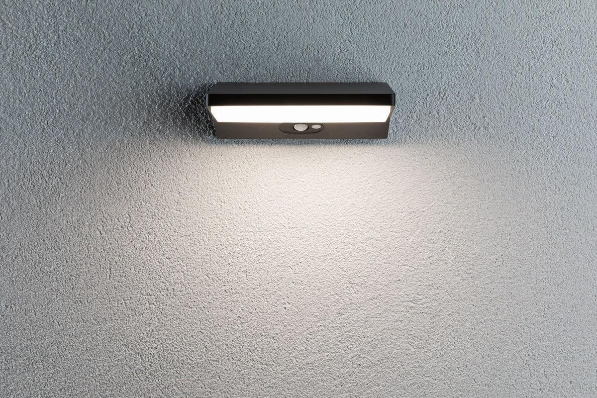 Paulmann Outdoor 230V Wall Lamp 9W IP54 3000K Alu Motion Detector