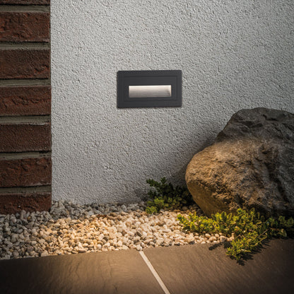 Paulmann Outdoor 230V Wand EBL Long 2W IP65 3000K 210x60 Aluminium