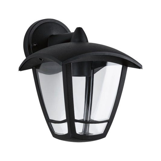 Paulmann Outdoor 230V Wandleuchte Classic curved IP44 E27 Klarglas/Schwarz ohne LM