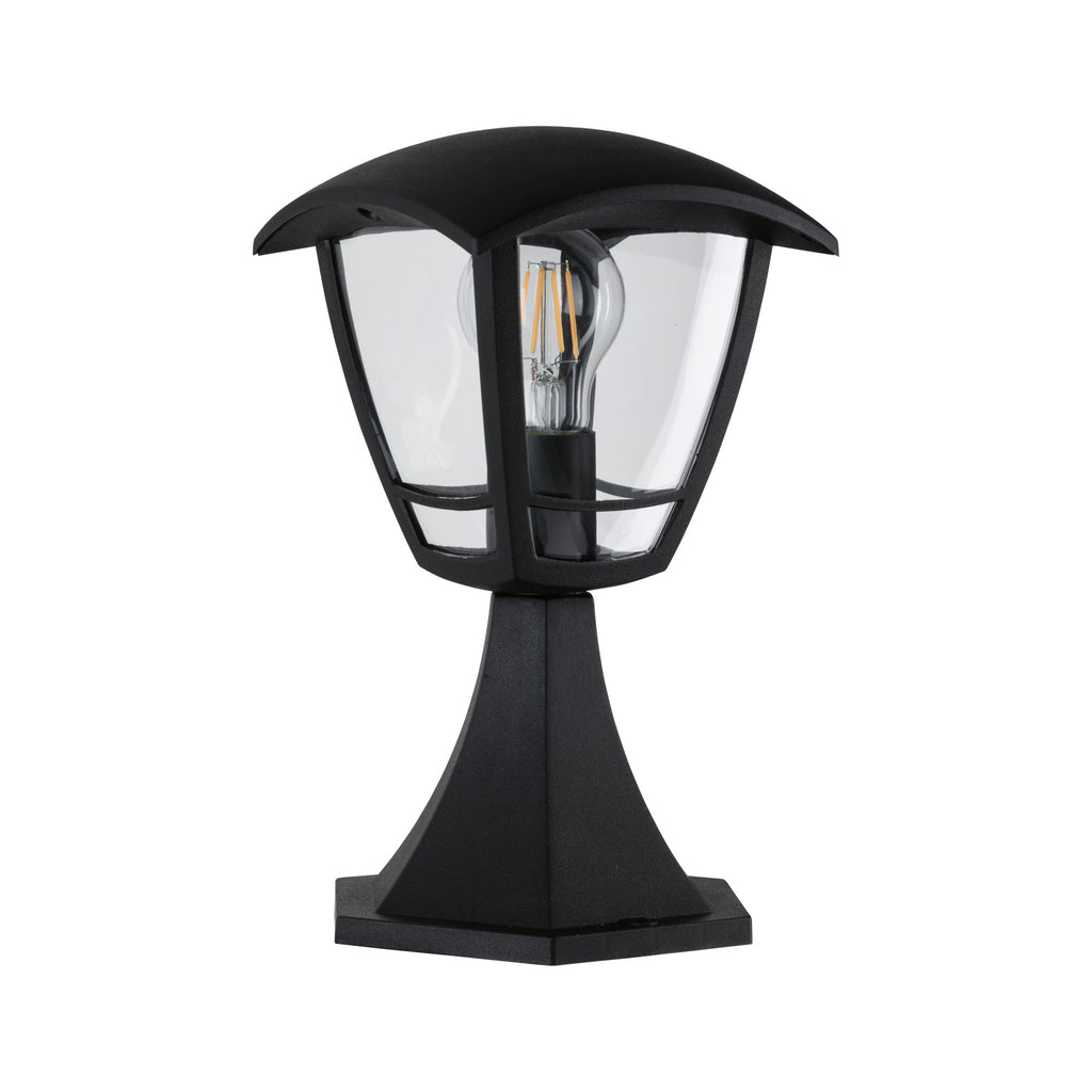 Paulmann Outdoor 230V Sockel Classic curved IP44 E27 Klarglas/Schwarz ohne LM