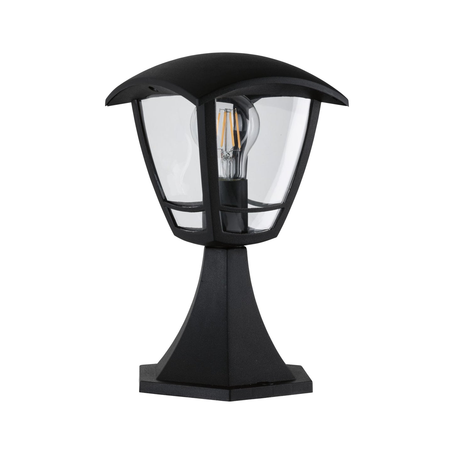 Paulmann Outdoor 230V Sockel Classic curved IP44 E27 Klarglas/Schwarz ohne LM