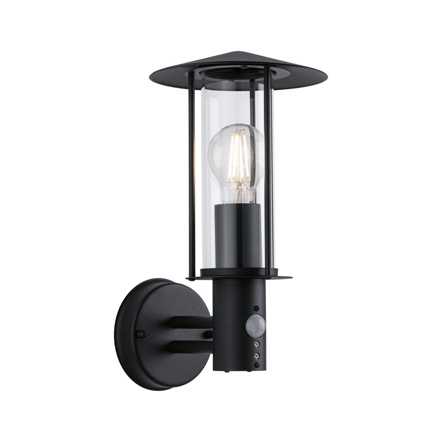 Paulmann Outdoor 230V Wandleuchte Classic Sensor IP44 E27 Metall/Glas Dark Grey