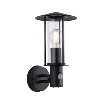 Paulmann Outdoor 230V Wandleuchte Classic Sensor IP44 E27 Metall/Glas Dark Grey