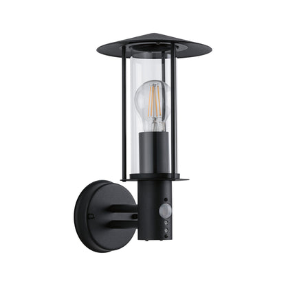 Paulmann Outdoor 230V Wandleuchte Classic Sensor IP44 E27 Metall/Glas Dark Grey