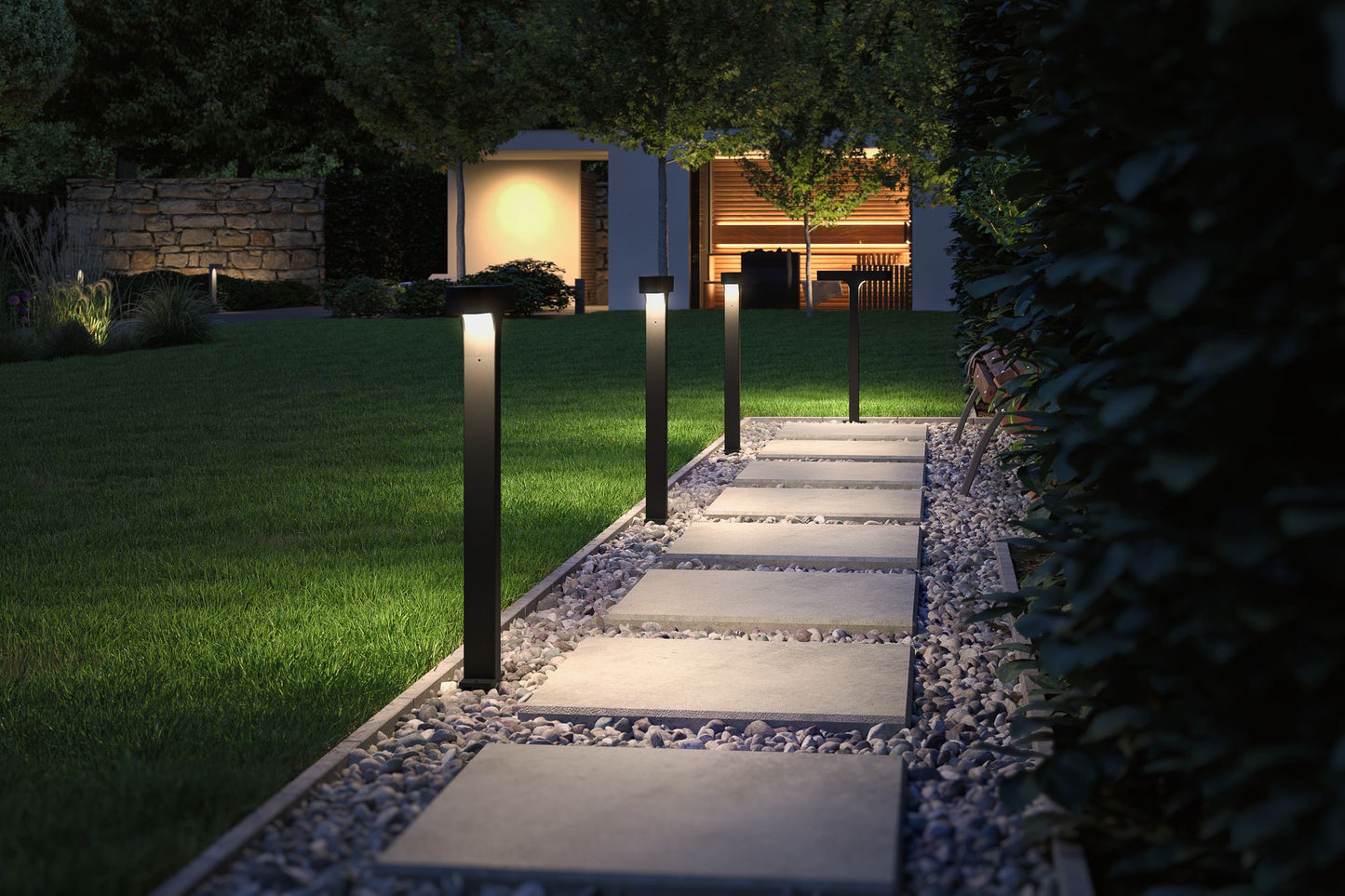Paulmann Outdoor 230V Pollerleuchte IP54 10W 500lm 3000K Alu Dark Grey