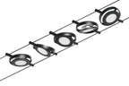Paulmann Seilsystem Set RoundMac Schwarz matt#Chrom max. 5x4,5W