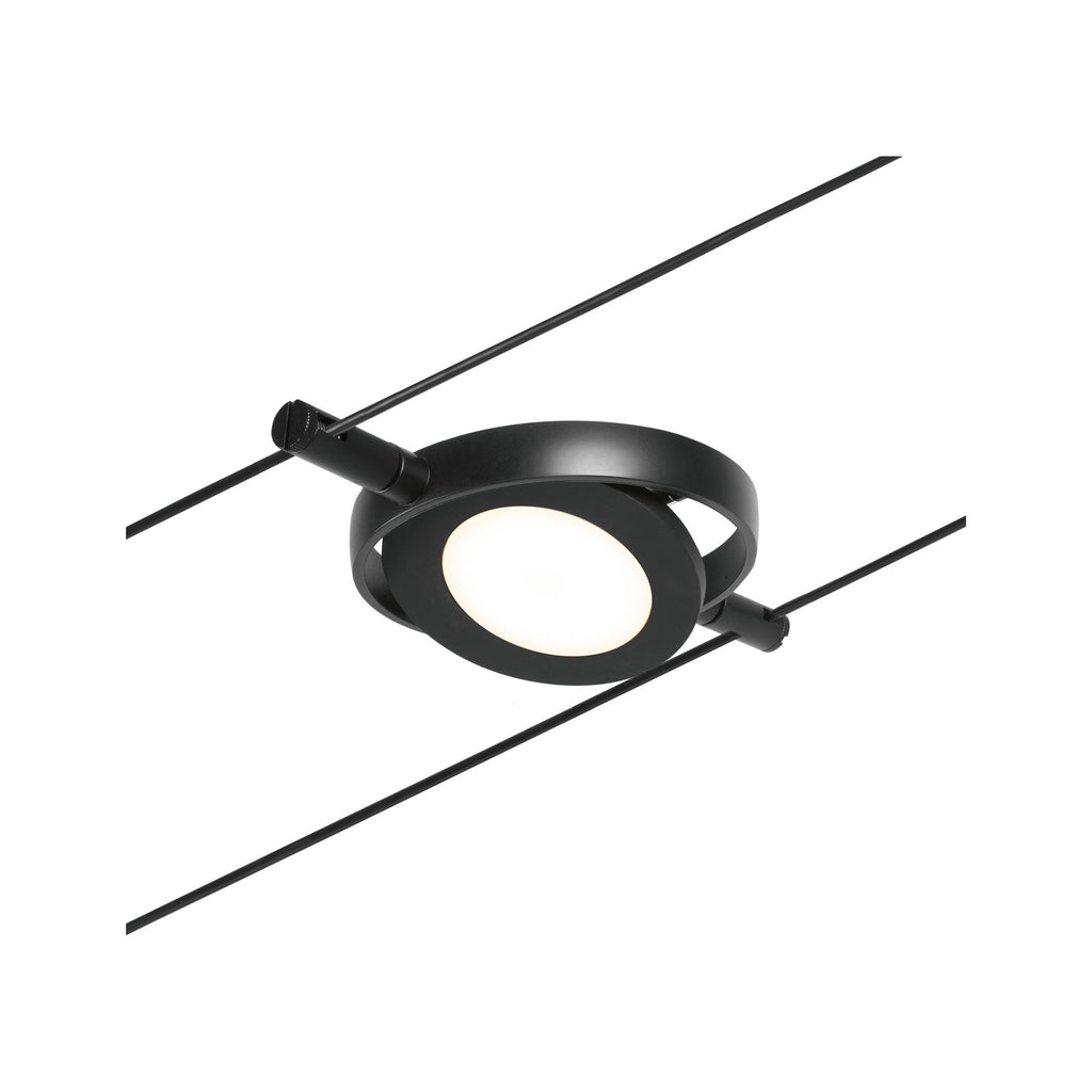 Paulmann Seilsystem Set RoundMac Schwarz matt#Chrom max. 5x4,5W