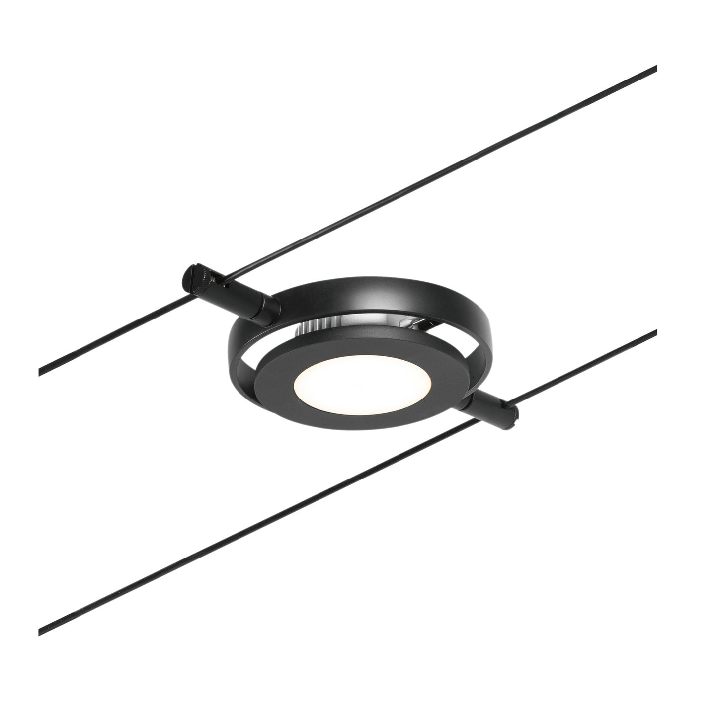 Paulmann Seilsystem Spot RoundMac Schwarz matt#Chrom max. 1x4,5W ohne Leuchtmittel DC