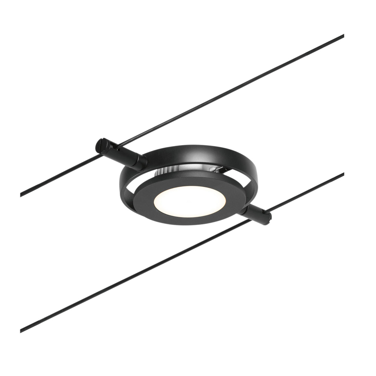 Paulmann Seilsystem Spot RoundMac Schwarz matt#Chrom max. 1x4,5W ohne Leuchtmittel DC