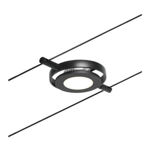 Paulmann Seilsystem Spot RoundMac Schwarz matt#Chrom max. 1x4,5W ohne Leuchtmittel DC