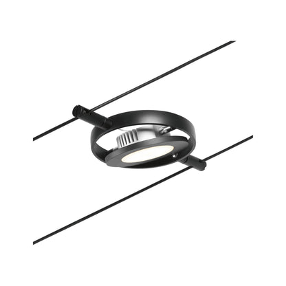 Paulmann Seilsystem Spot RoundMac Schwarz matt#Chrom max. 1x4,5W ohne Leuchtmittel DC