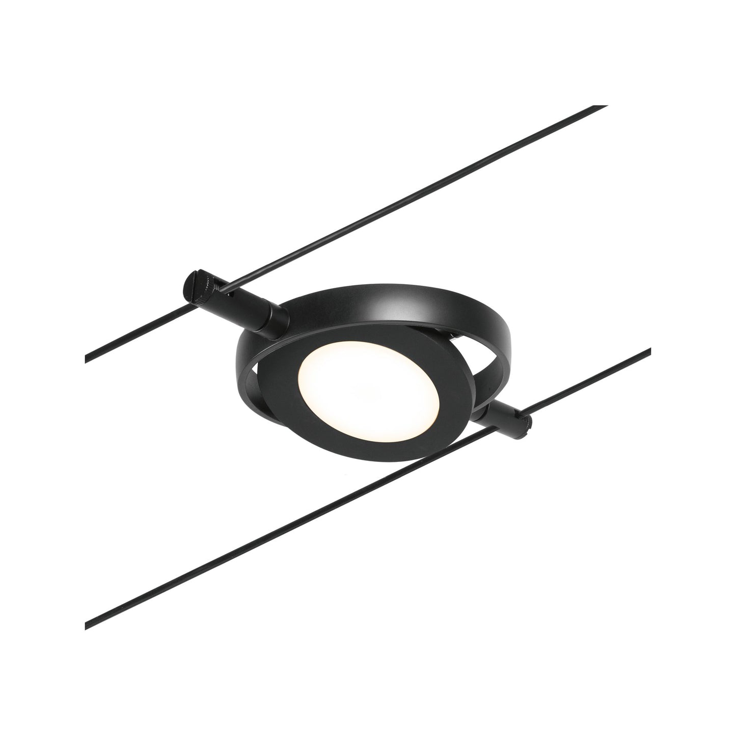 Paulmann Seilsystem Spot RoundMac Schwarz matt#Chrom max. 1x4,5W ohne Leuchtmittel DC