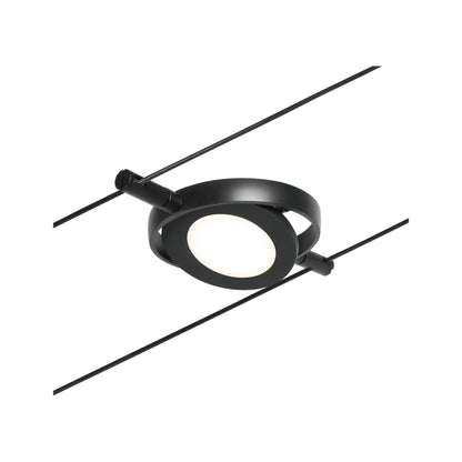 Paulmann Seilsystem Spot RoundMac Schwarz matt#Chrom max. 1x4,5W ohne Leuchtmittel DC