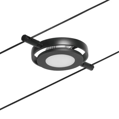 Paulmann Seilsystem Spot RoundMac Schwarz matt#Chrom max. 1x4,5W ohne Leuchtmittel DC