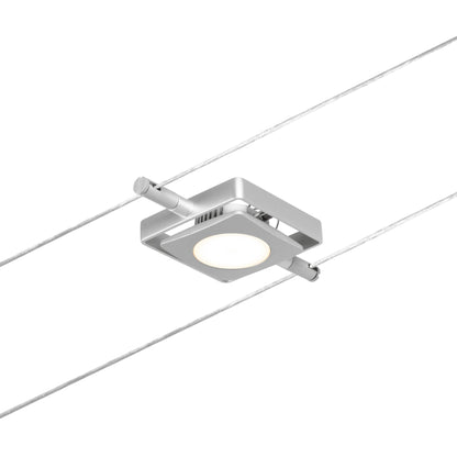 Paulmann Seilsystem MacLED Chrom matt#Chrom 5x4,5W  3.000K DC 60VA 5 Spots