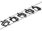 Paulmann Seilsystem MacLED Schwarz matt#Chrom 5x4,5W  3.000K DC 60VA 5 Spots