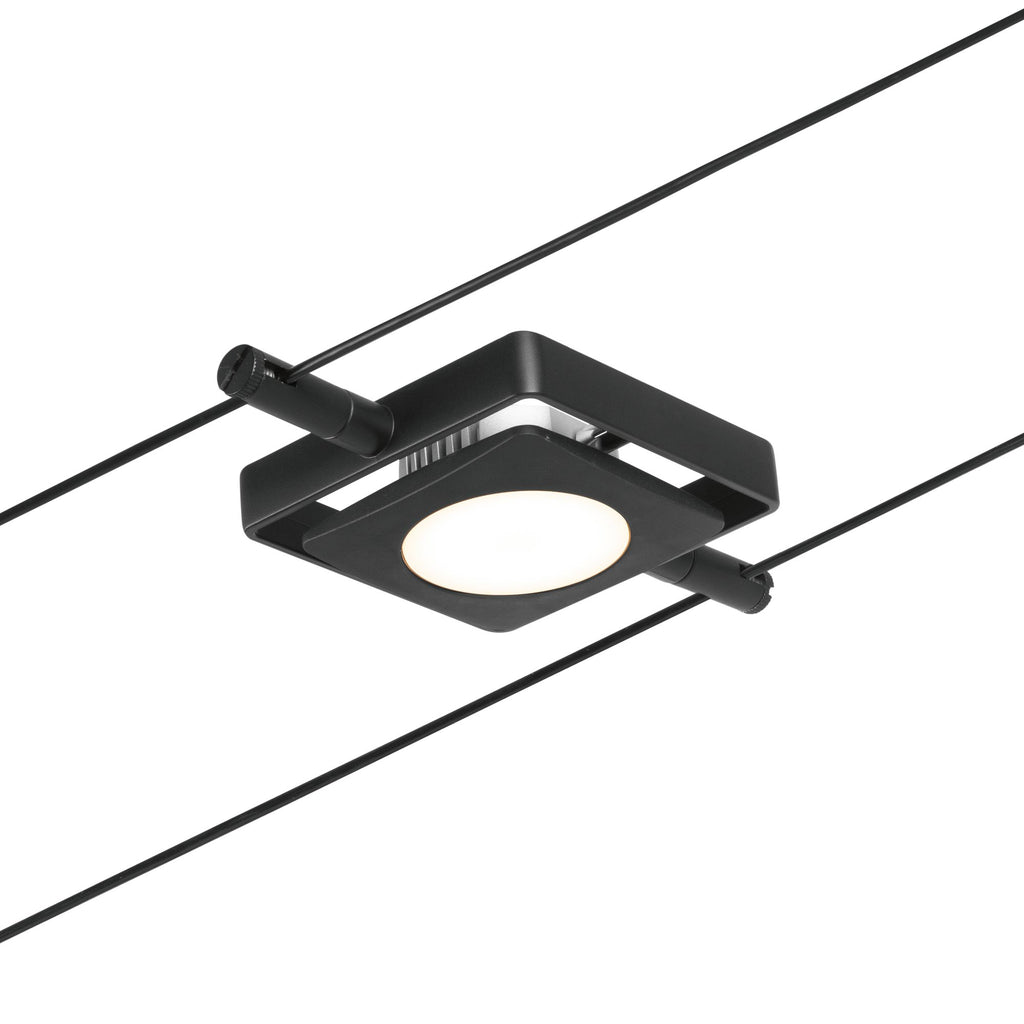 Paulmann Seilsystem MacLED Schwarz matt#Chrom 5x4,5W  3.000K DC 60VA 5 Spots