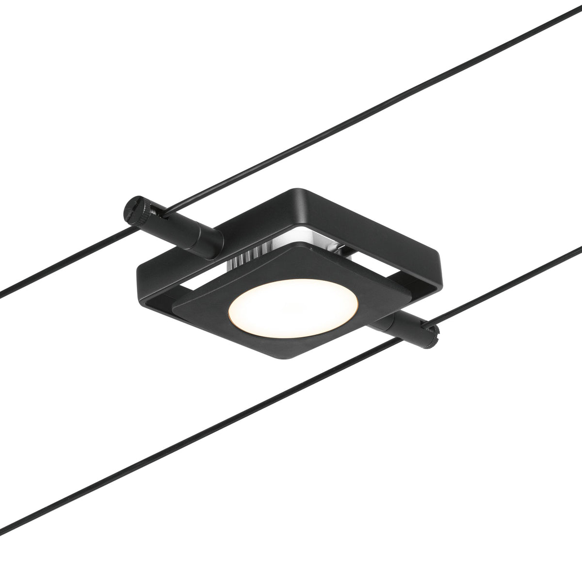 Paulmann Seilsystem MacLED Schwarz matt#Chrom 5x4,5W  3.000K DC 60VA 5 Spots