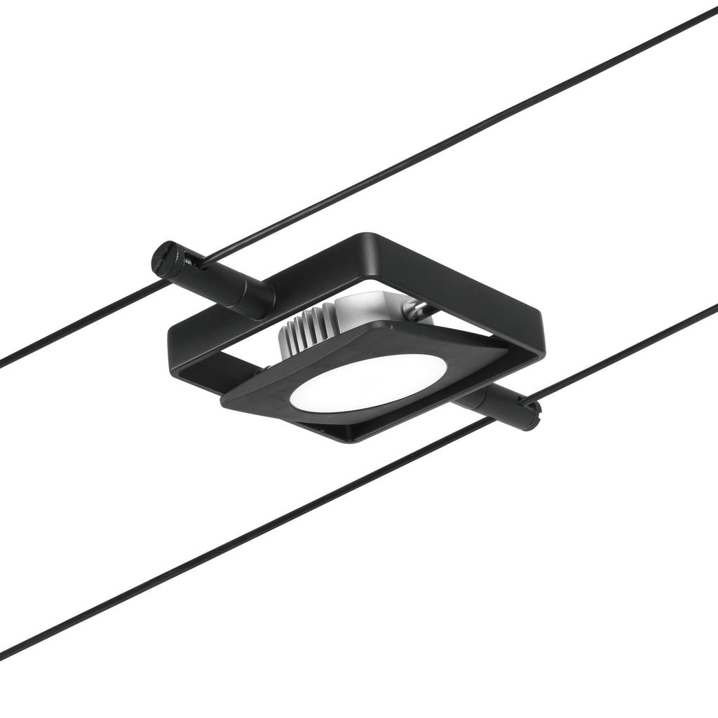 Paulmann Seilsystem MacLED Schwarz matt#Chrom 5x4,5W  3.000K DC 60VA 5 Spots