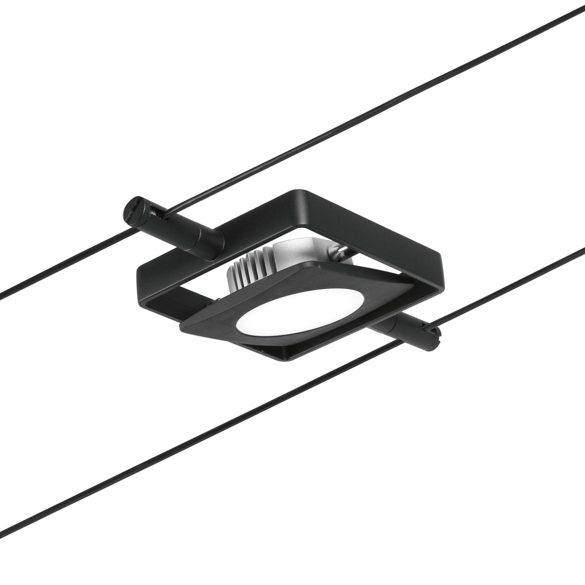 Paulmann Seilsystem MacLED Schwarz matt#Chrom 5x4,5W  3.000K DC 60VA 5 Spots