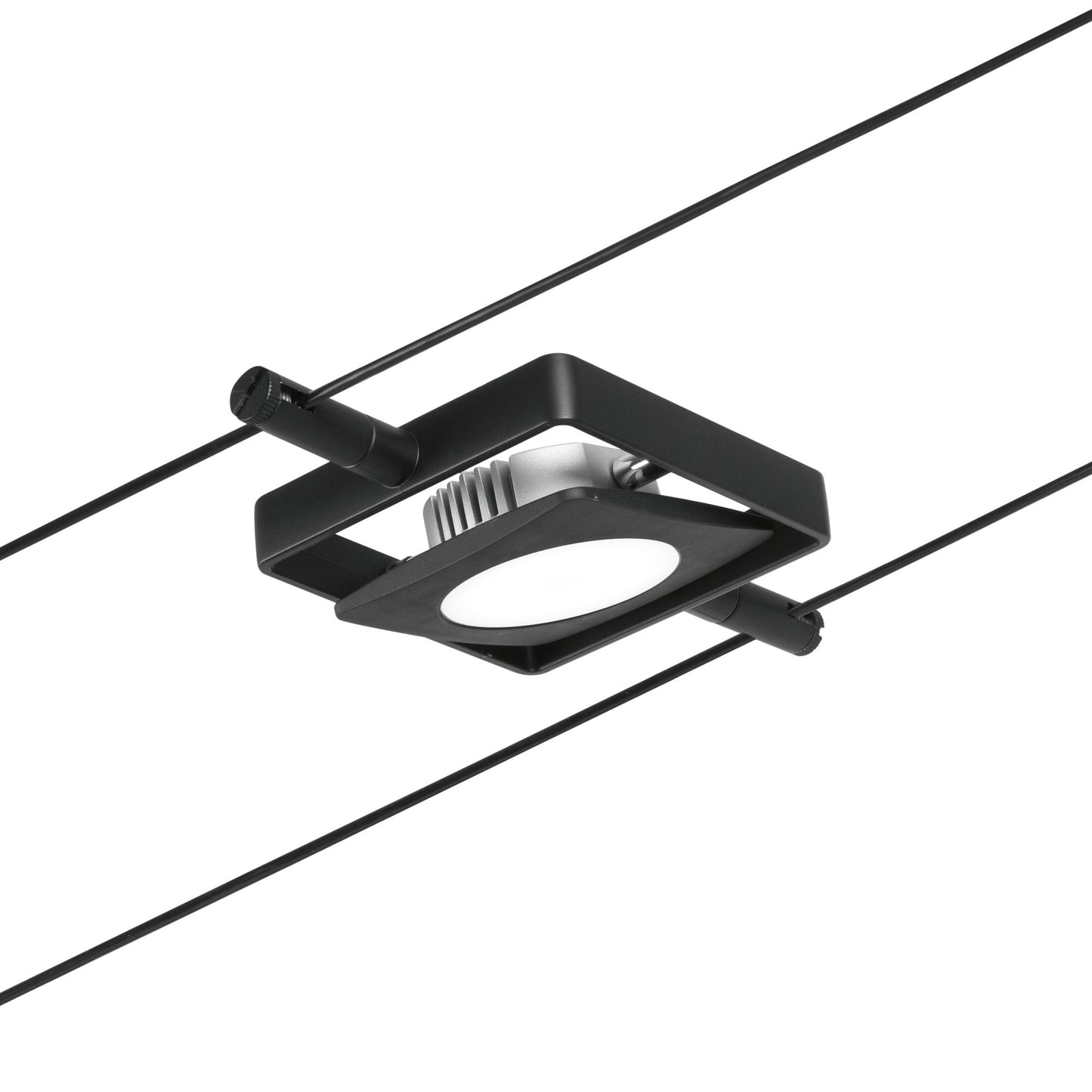 Paulmann Seilsystem MacLED Schwarz matt#Chrom 5x4,5W  3.000K DC 60VA 5 Spots