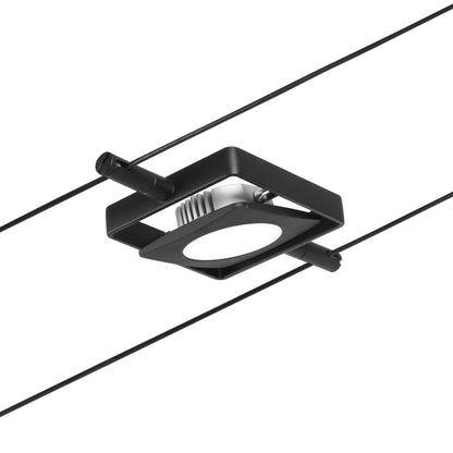 Paulmann Seilsystem MacLED Schwarz matt#Chrom 5x4,5W  3.000K DC 60VA 5 Spots