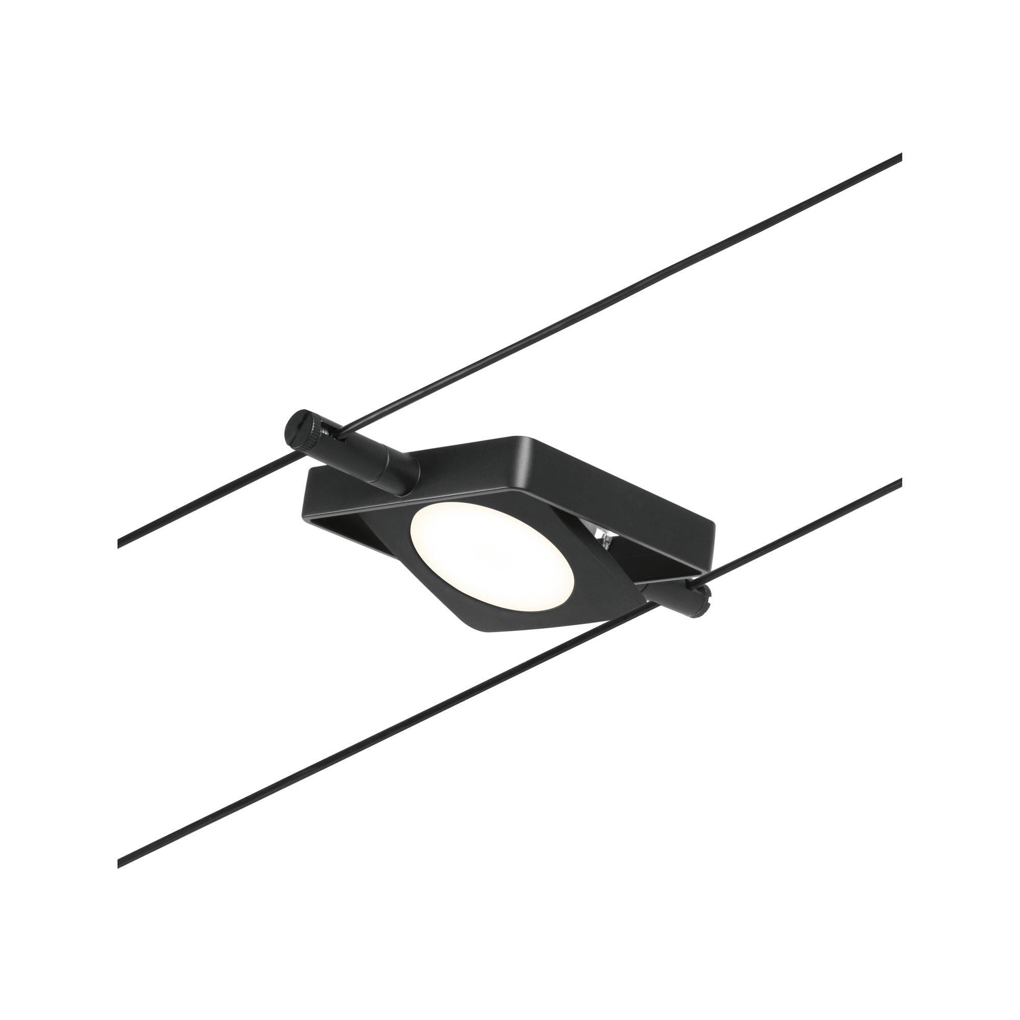 Paulmann Seilsystem MacLED Schwarz matt#Chrom 5x4,5W  3.000K DC 60VA 5 Spots