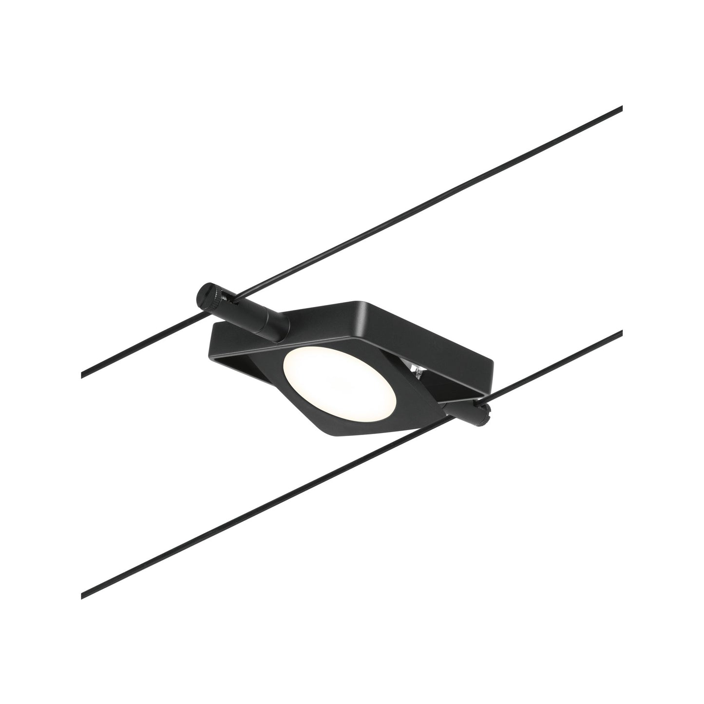 Paulmann Seilsystem MacLED Schwarz matt#Chrom 5x4,5W  3.000K DC 60VA 5 Spots