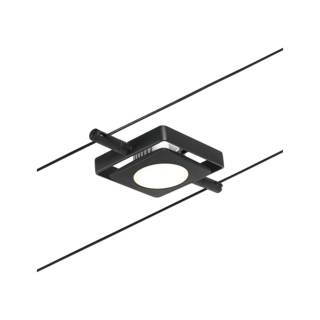 Paulmann Seilsystem MacLED Schwarz matt#Chrom 1x4,5W  3.000K DC 60VA