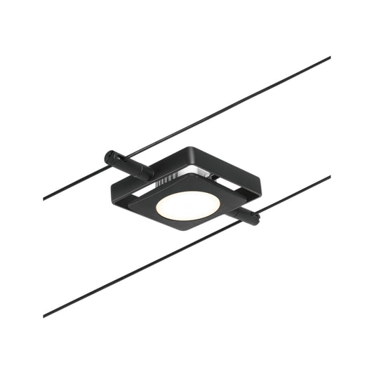 Paulmann Seilsystem MacLED Schwarz matt#Chrom 1x4,5W  3.000K DC 60VA