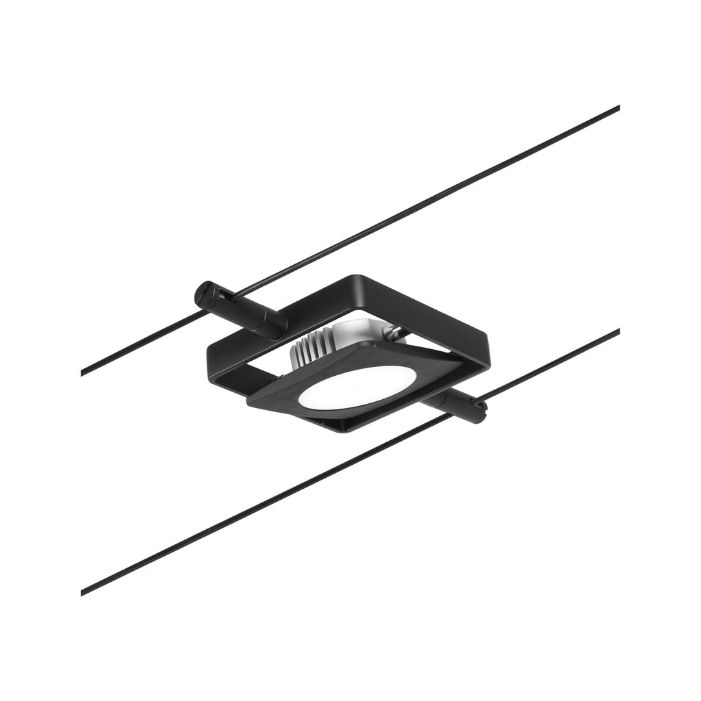 Paulmann Seilsystem MacLED Schwarz matt#Chrom 1x4,5W  3.000K DC 60VA