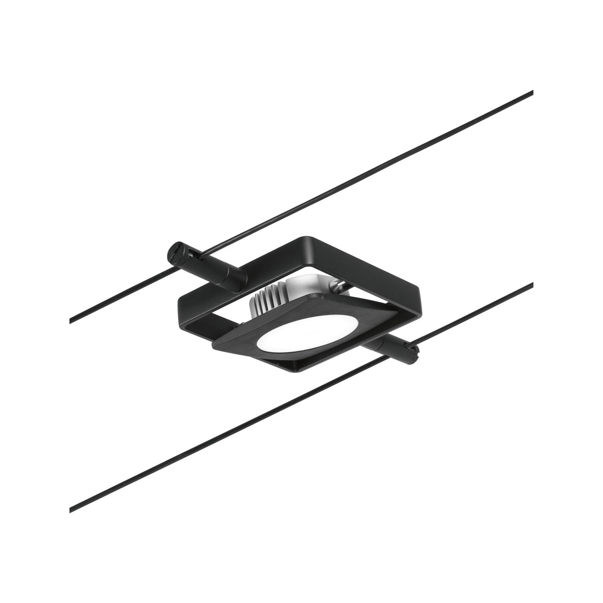 Paulmann Seilsystem MacLED Schwarz matt#Chrom 1x4,5W  3.000K DC 60VA