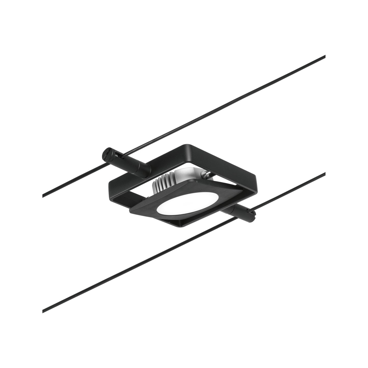 Paulmann Seilsystem MacLED Schwarz matt#Chrom 1x4,5W  3.000K DC 60VA