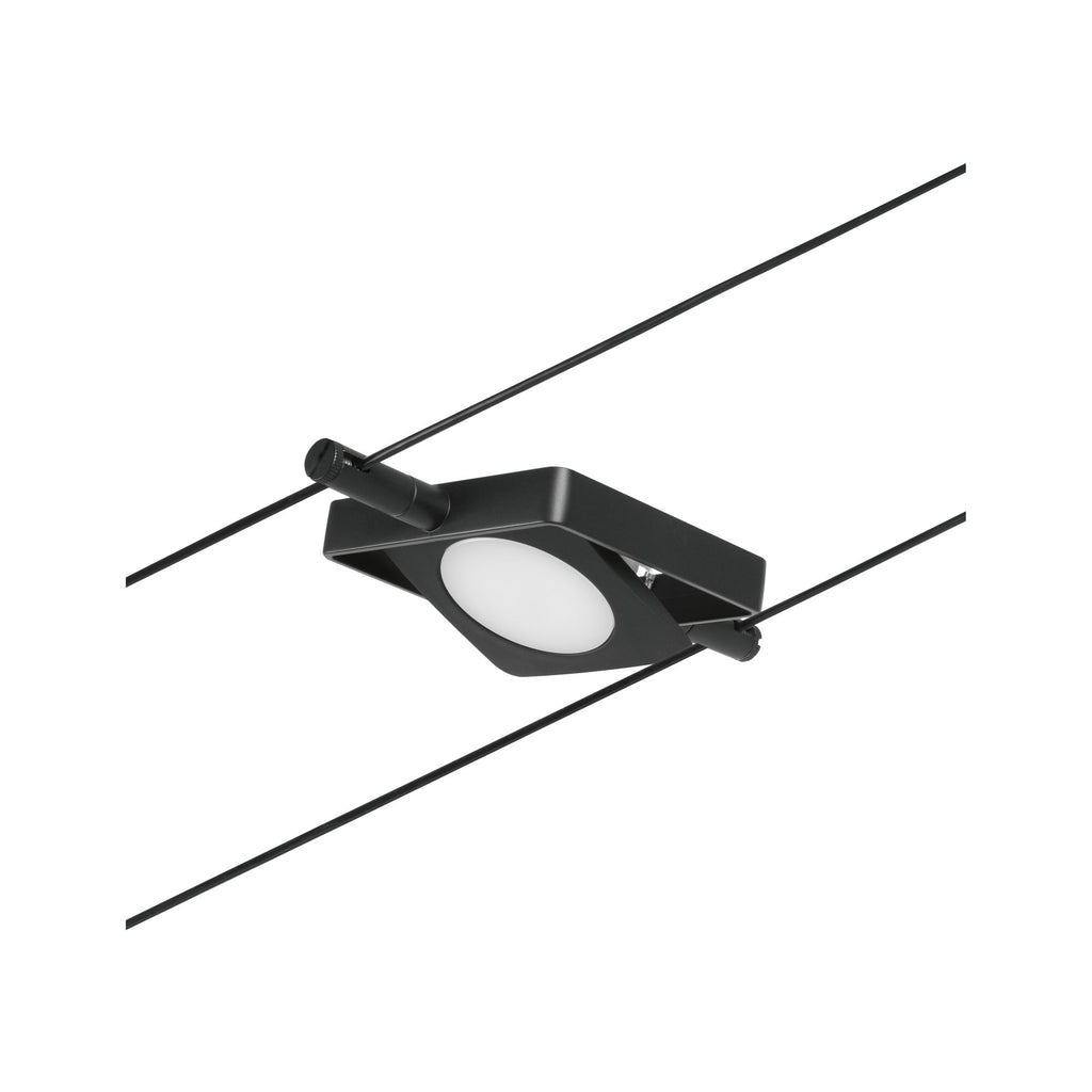Paulmann Seilsystem MacLED Schwarz matt#Chrom 1x4,5W  3.000K DC 60VA