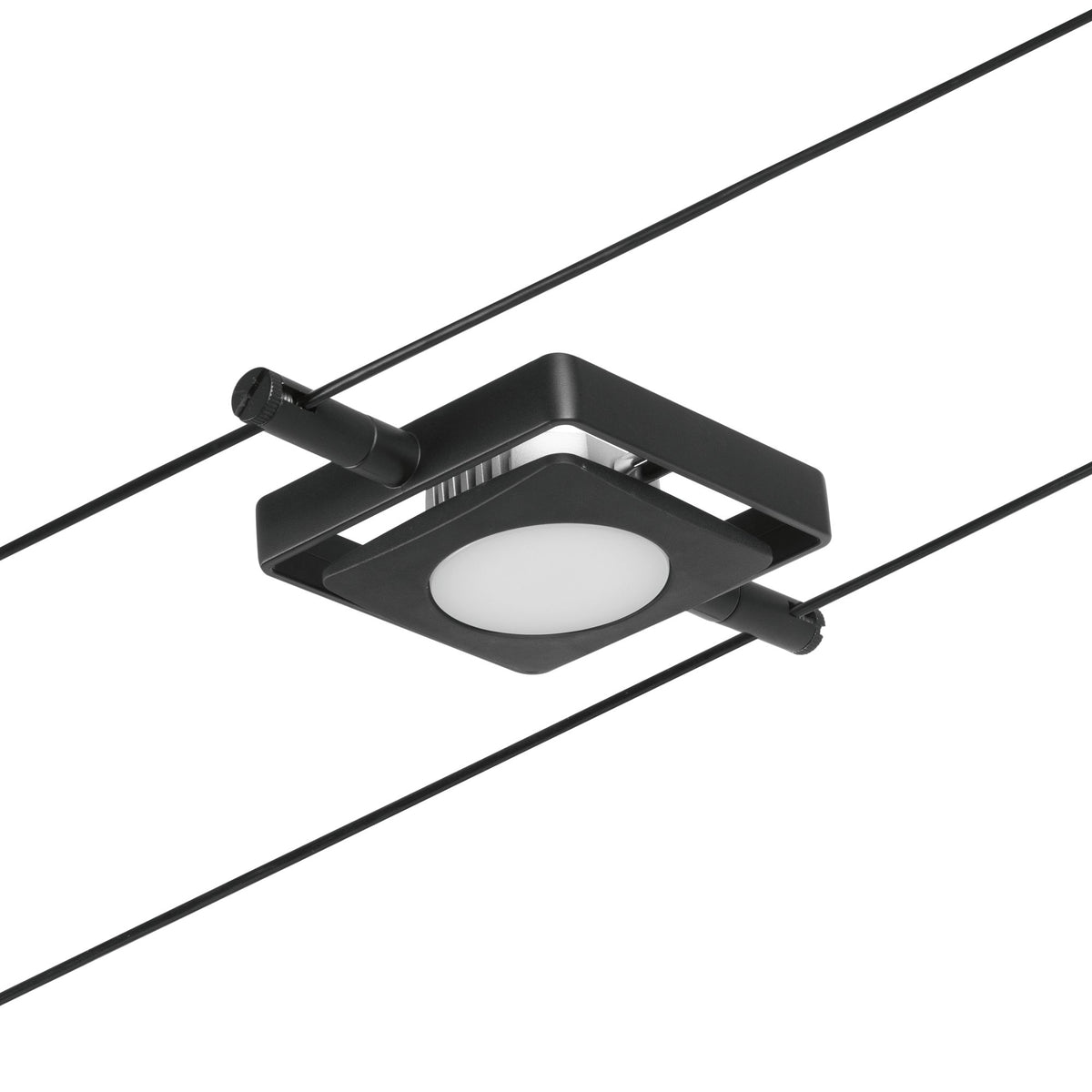 Paulmann Seilsystem MacLED Schwarz matt#Chrom 1x4,5W  3.000K DC 60VA