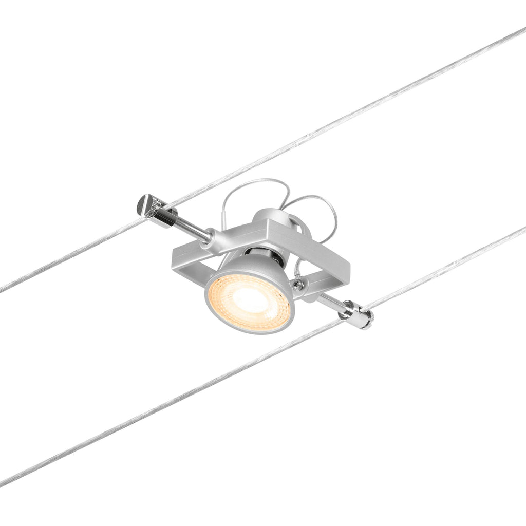 Paulmann Seilsystem Mac II Chrom matt 5 Spots ohne Leuchtmittel max. 5x10W GU5,3 DC 60VA