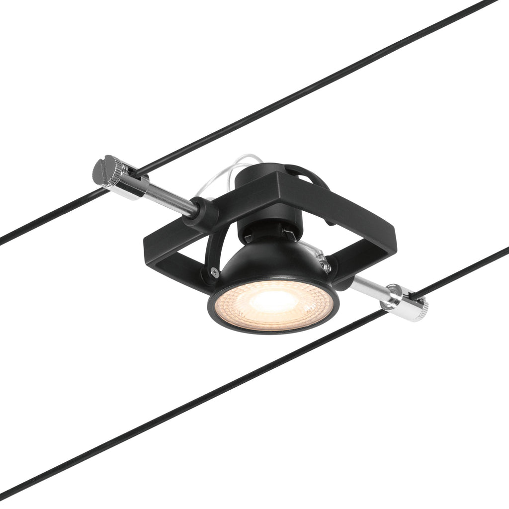Paulmann Seilsystem Mac II Chrom matt 5 Spots ohne Leuchtmittel max. 5x10W GU5,3 DC 60VA