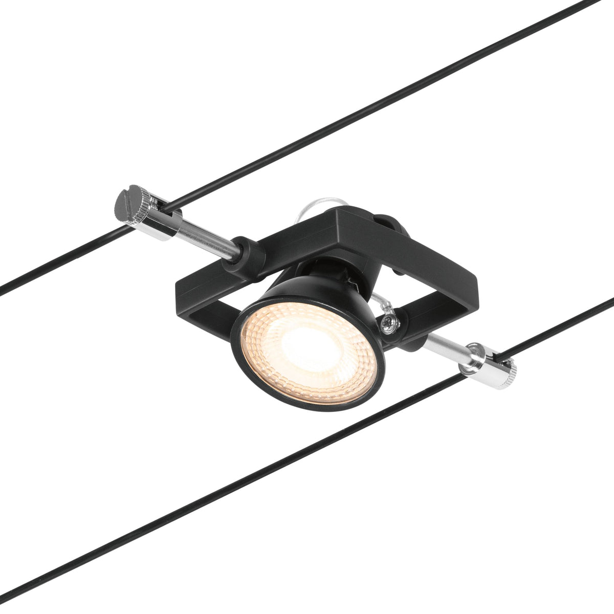 Paulmann Seilsystem Mac II Chrom matt 5 Spots ohne Leuchtmittel max. 5x10W GU5,3 DC 60VA