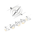 Paulmann Seilsystem Cardan Chrom matt 5 Spots ohne Leuchtmittel max. 10W GU5,3 DC 60VA