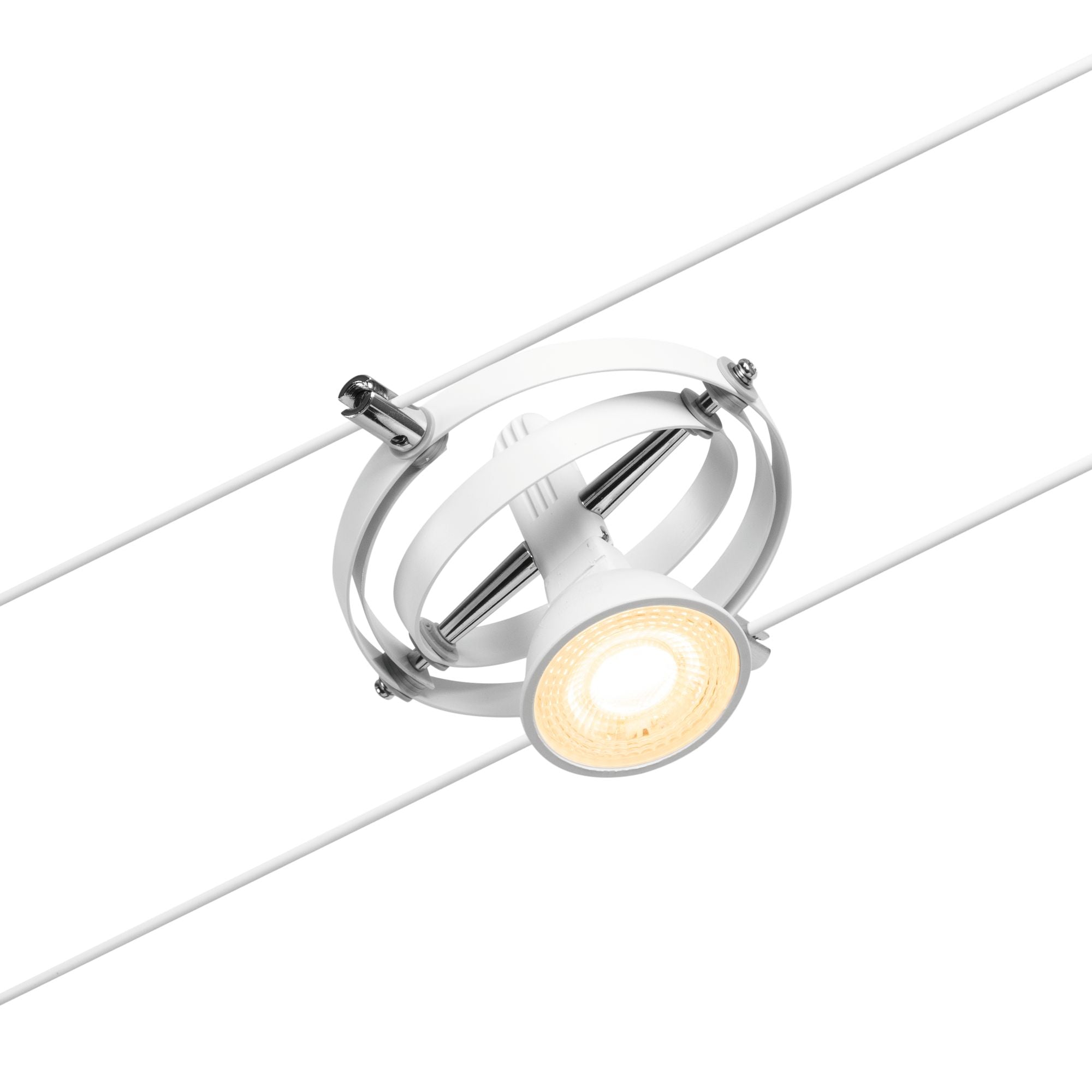 Paulmann Seilsystem Cardan Chrom matt 5 Spots ohne Leuchtmittel max. 10W GU5,3 DC 60VA