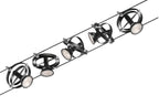 Paulmann Seilsystem Cardan Chrom matt 5 Spots ohne Leuchtmittel max. 10W GU5,3 DC 60VA