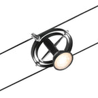 Paulmann Seilsystem Cardan Chrom matt 5 Spots ohne Leuchtmittel max. 10W GU5,3 DC 60VA