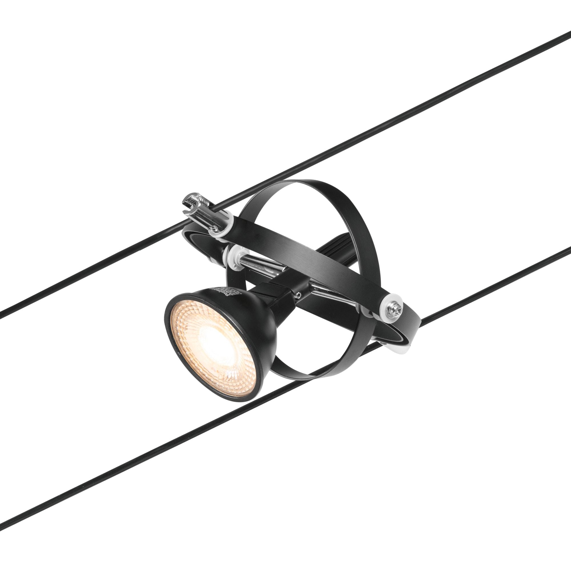 Paulmann Seilsystem Cardan Chrom matt 5 Spots ohne Leuchtmittel max. 10W GU5,3 DC 60VA