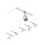 Paulmann Seilsystem Salt Chrom matt 5 Spots ohne Leuchtmittel max. 10W GU5,3 DC 60VA